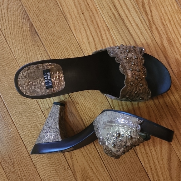 STUART WEITZMAN PLATFORM OPEN TOES MULES - Picture 2 of 9